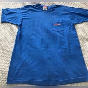 Vintage Marlboro Unlimited Blue Coyote Pocket T-Shirt Single Stitch Size XL
